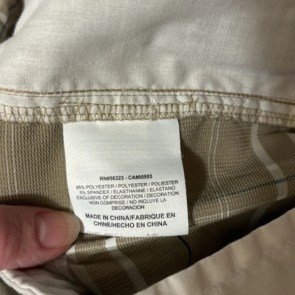 Nike Golf Tour Performance Plaid Tan Shorts Men's Size 34 Stretch - Picture 6 of 7